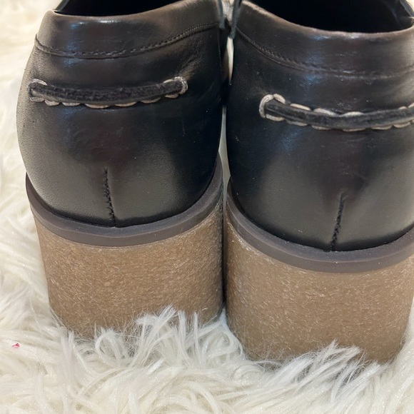 Boden Navy Chunky Heel Loafer - Picture 3 of 10